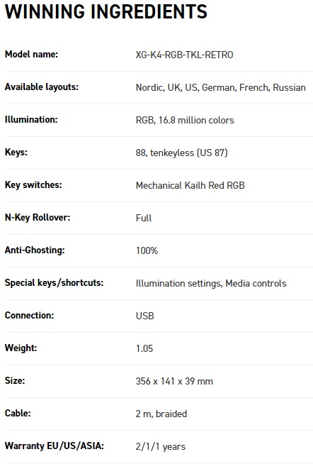 specifiche d8541